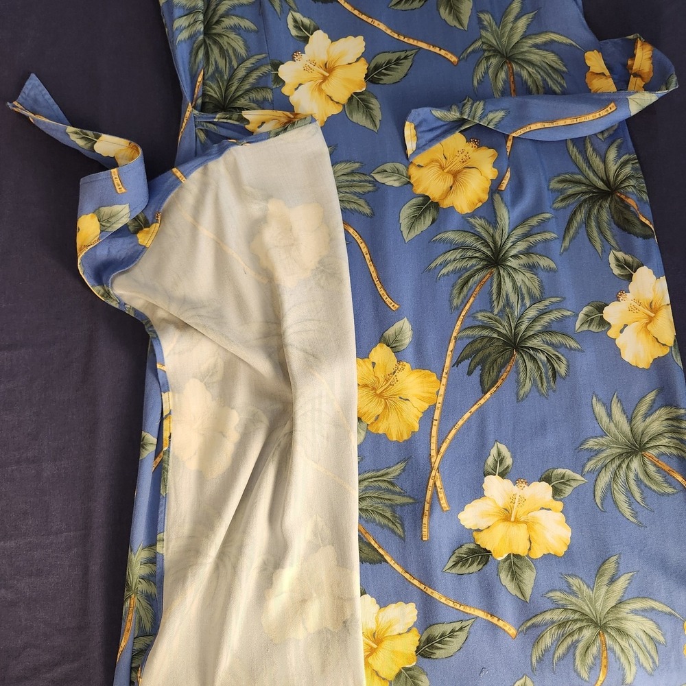 Caribbean Joe Floral Wrap Dress – Tropical/Aloha/Coconutgirl/SlowFashion L - Picture 4 of 12
